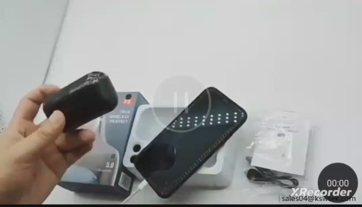 Écouteurs sans fil BT F 9 à affichage LED