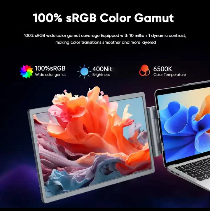 Triple écran LCD Portable IPS, 14 pouces, 1920 * 1200 P double extension USB