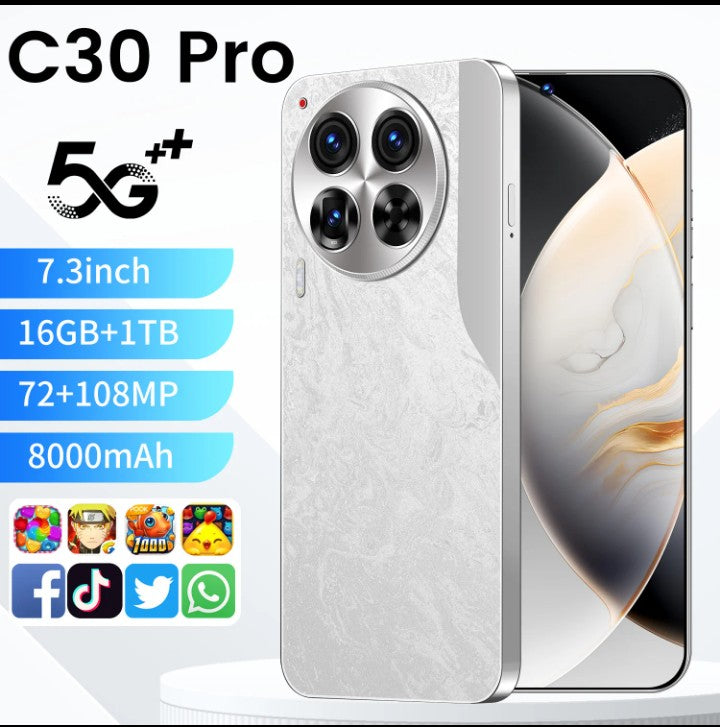 Smartphone 5 G d'origine mondiale C 30 Pro , écran HD