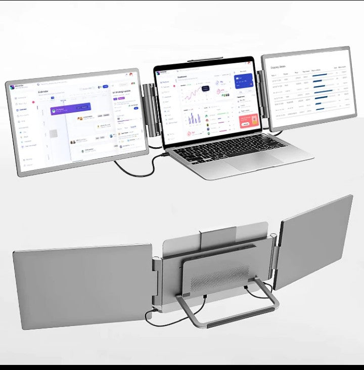 Triple écran LCD Portable IPS, 14 pouces, 1920 * 1200 P double extension USB