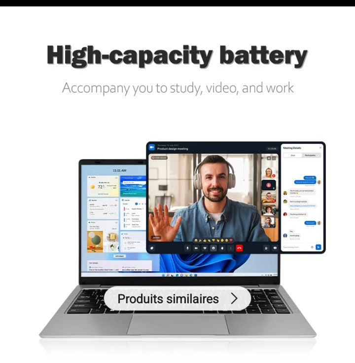 Ordinateur portable avec 128 go 256 go 512 go 1 T Rom 6 go