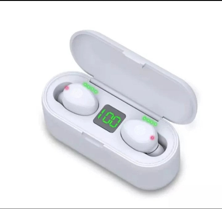 Écouteurs sans fil BT F 9 à affichage LED