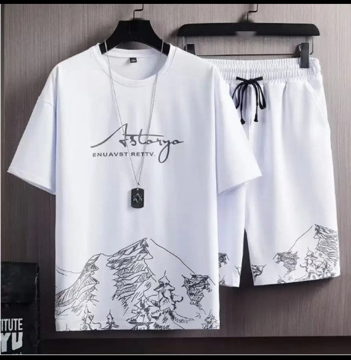 Ensemble T - shirt à manches courtes pour hommes